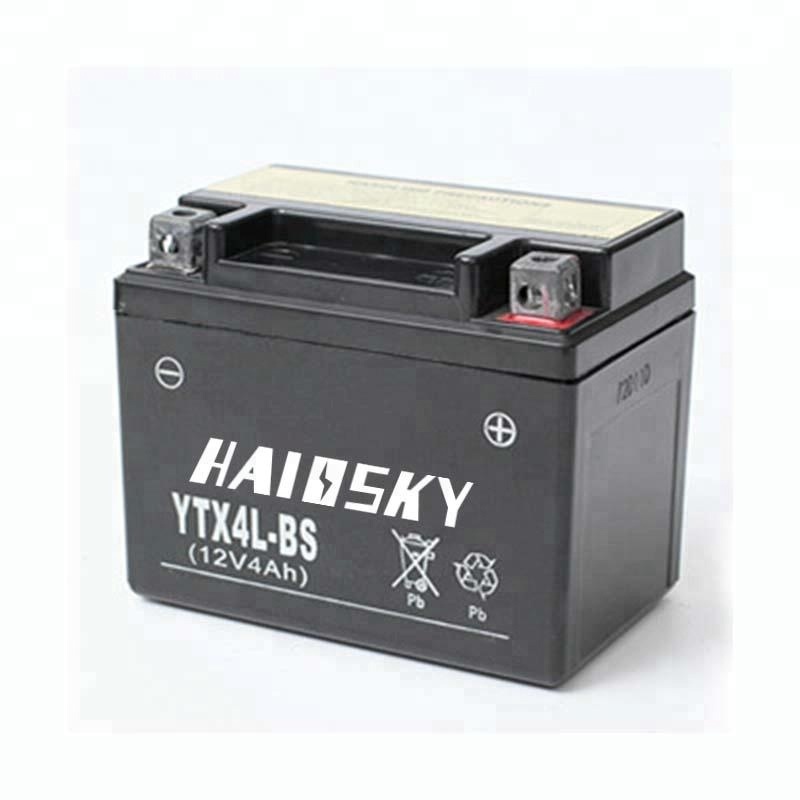 YTX4L-BS12v 4ah dry charged motorcycle battery